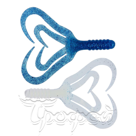 Твистер Credo Four tail 3,35"/8,5 см Blue Sparkles & White (HS-20-026-N) 