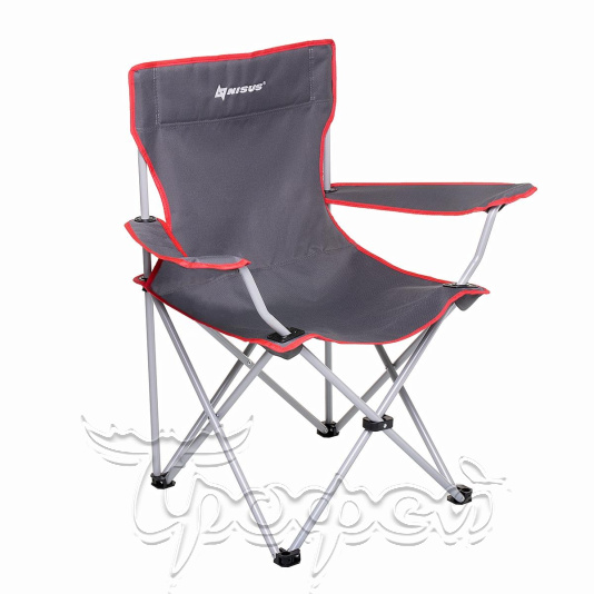 Кресло складное серый/красный без чехла (N-242-GR-1) (пр-во Тонар) 