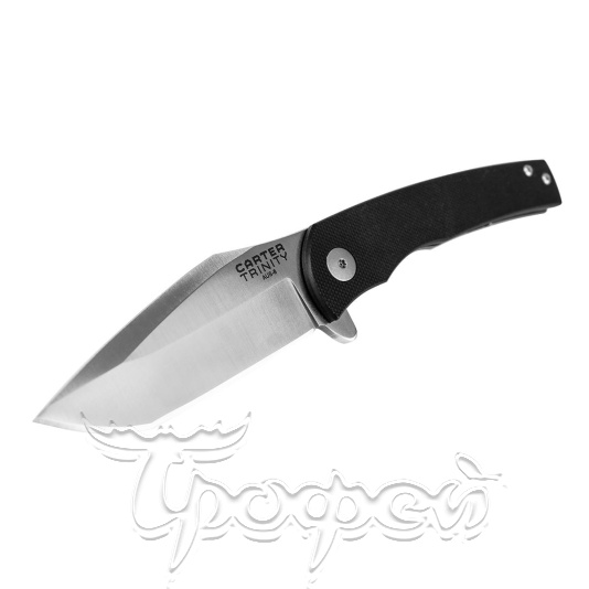 Нож Carter Trinity складн.,чёрная рукоять, титан/G10, клинок AUS8 (8877)  