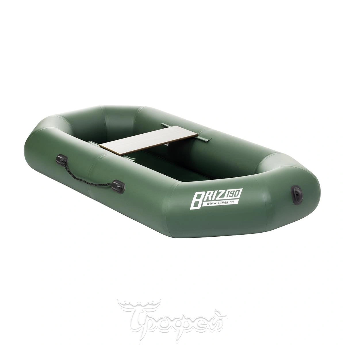 Лодка Бриз 190 (гребки + жесткое сиденье) зеленый - Тонар купить в интернет-магазине Трофей