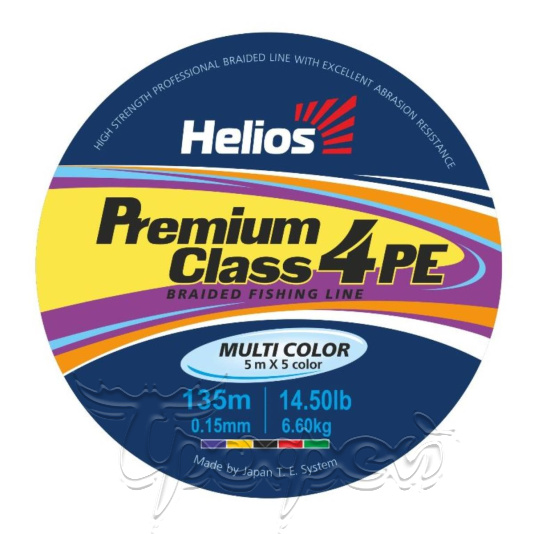 Шнур PREMIUM CLASS 4 PE BRAID Multicolor 135m 